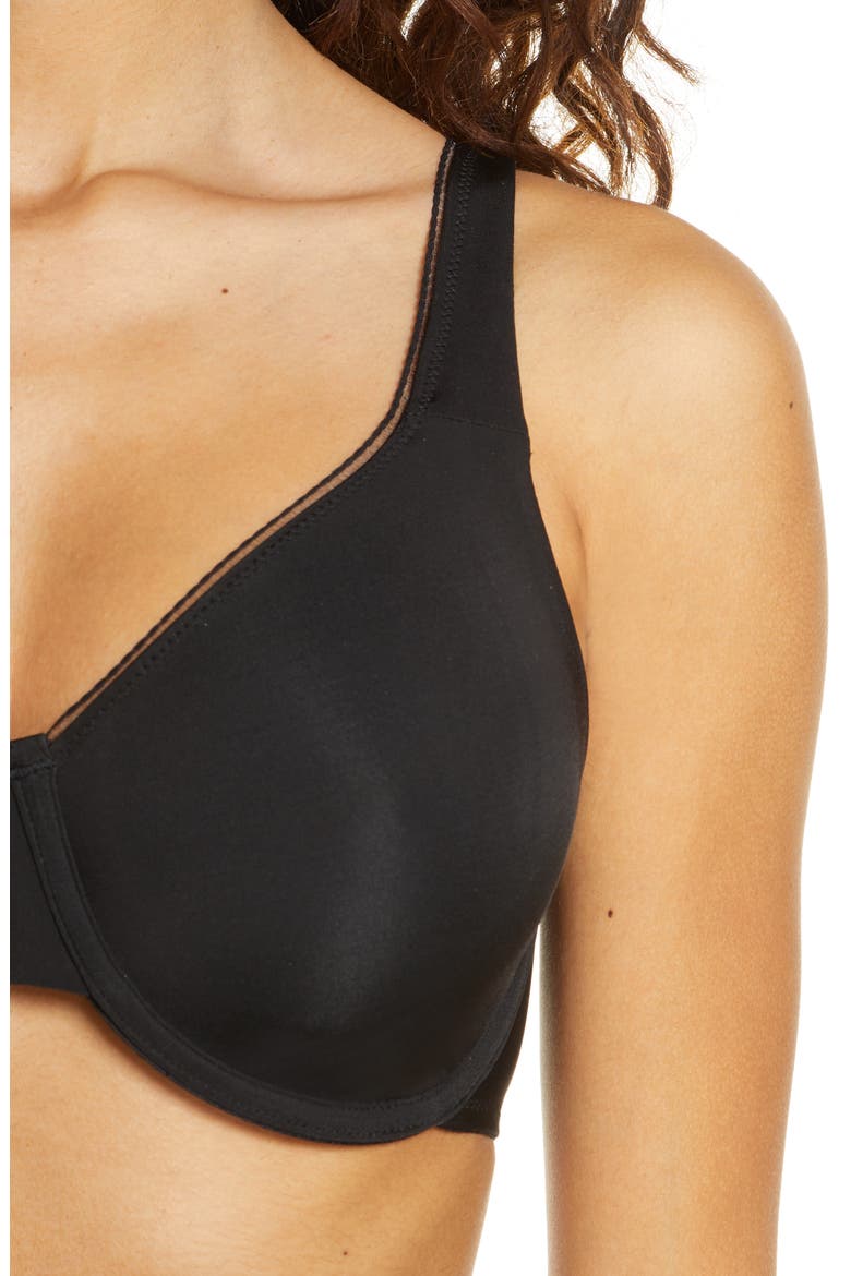 High Standards Seamless Underwire Bra, Alternate, color, BLACK