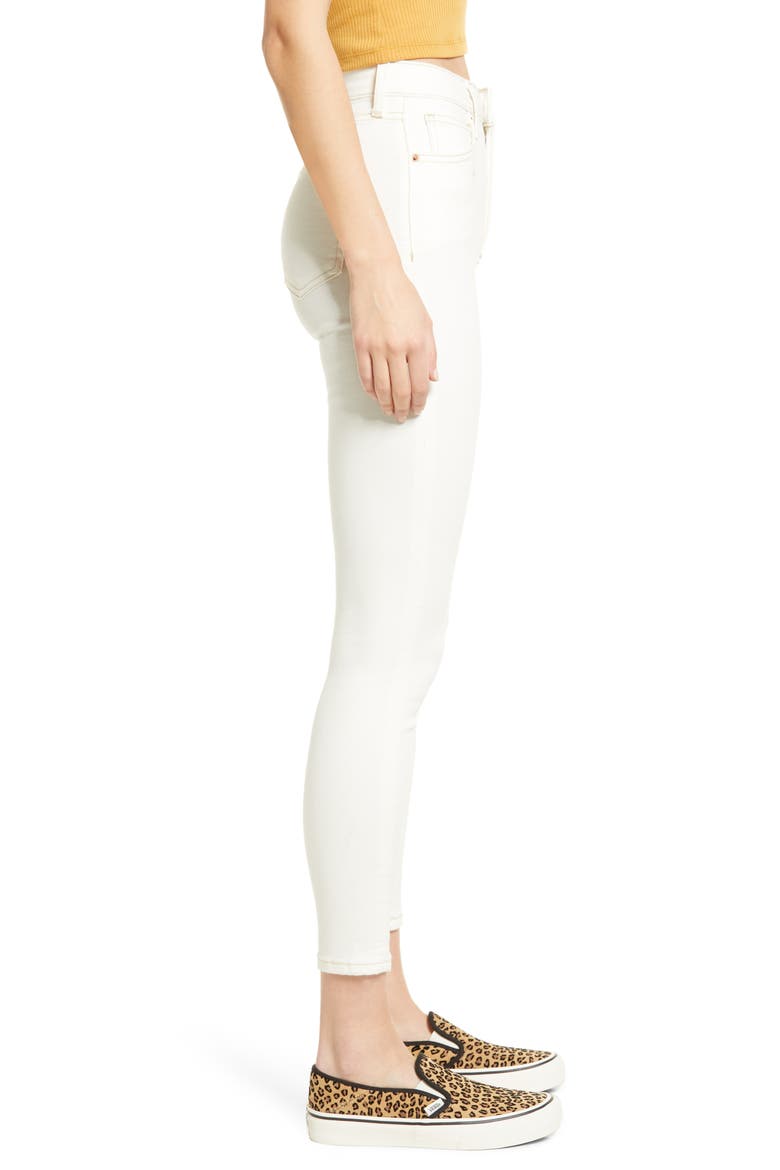 Jamie High Waist Ankle Skinny Jeans, Alternate, color, WHITE