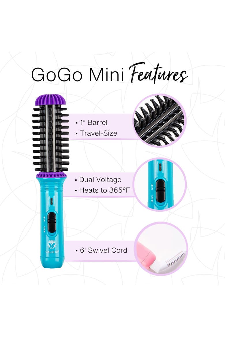 Gogo Mini Round Brush, Alternate, color, Flamingo