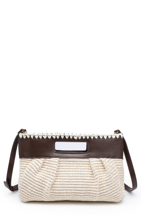 Straw Crossbody Clutch
