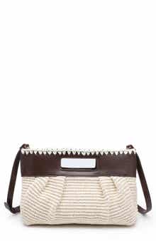 MODA LUXE Straw Crossbody Clutch