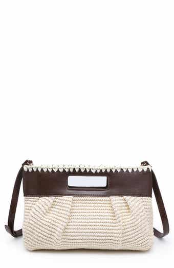 MODA LUXE Straw Crossbody Clutch