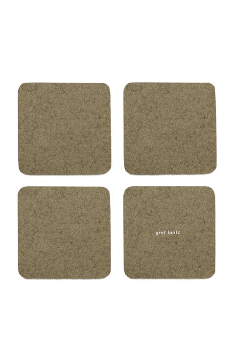Bierfilzl Merino Wool Square Coaster Multi 4 Pack
