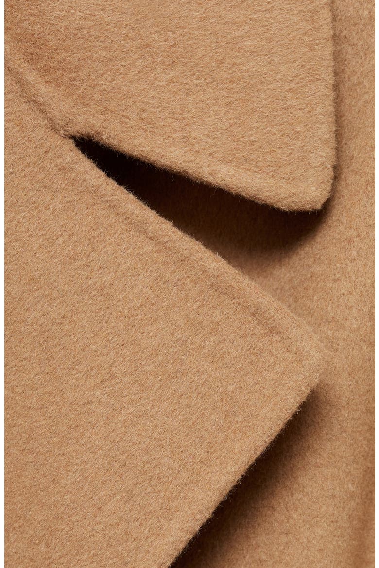 Belted Wool Blend Coat, Alternate, color, MEDIUM BROWN