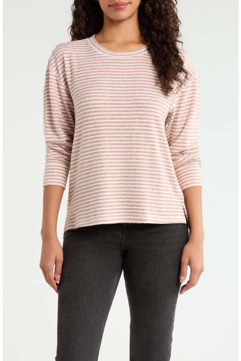 Cloud Soft Long Sleeve Top, Main, color, NEUTRAL STRIPE