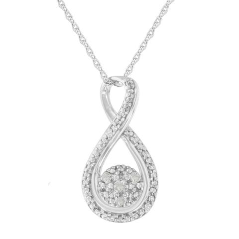 Silver Diamond Accent Infinity 18" Pendant Necklace