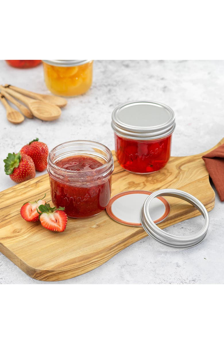 JoyJolt 42-Piece Wide Mouth Mason Jars with Airtight Lids, Alternate, color, 