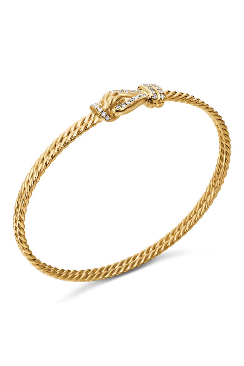 Thoroughbred Loop Bracelet in 18K Yellow Gold with Diamonds, 4.5mm, Alternate, color, 18K YELLOW GOLD