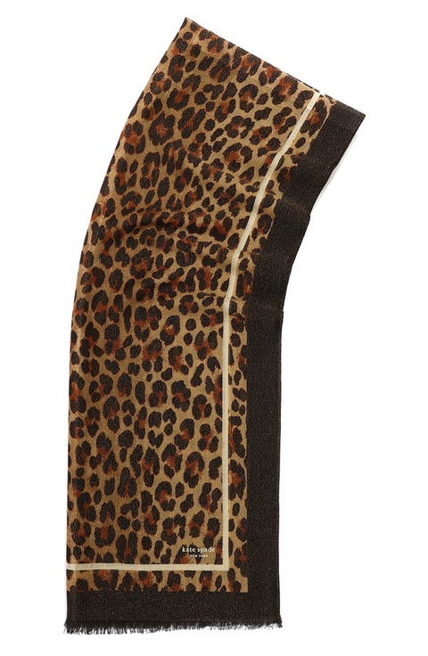 Wild Cat Wool Blend Oblong Scarf
