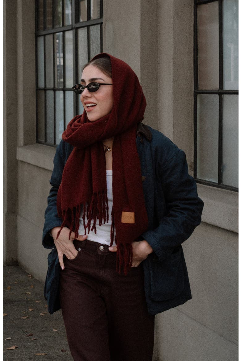 Sweater Scarf, Alternate, color, Black