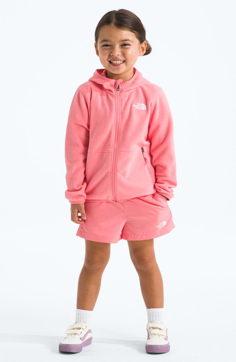 The North Face Kids' Glacier Zip Hoodie, Alternate, color, Coral Crush