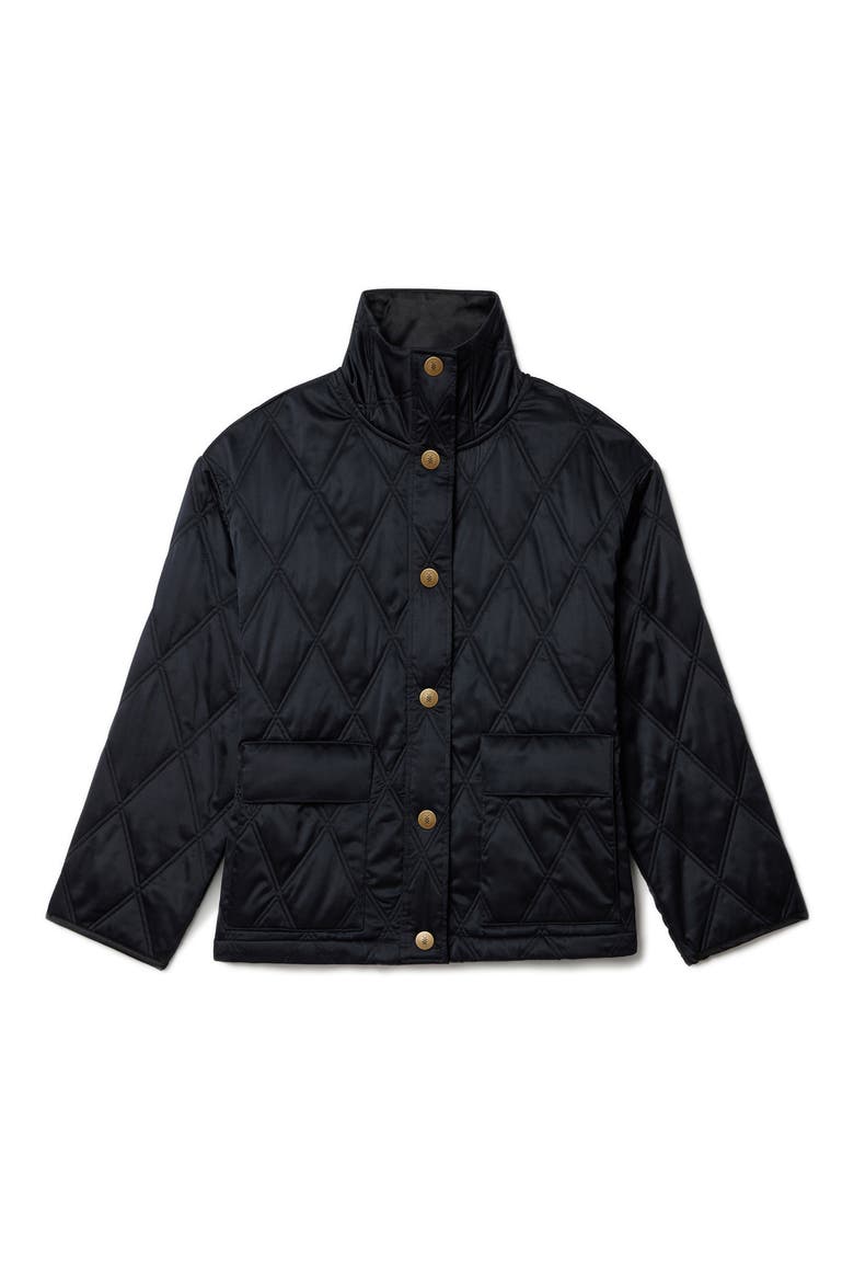 Dalston Water Repellent Quilted Jacket, Alternate, color, BLACK