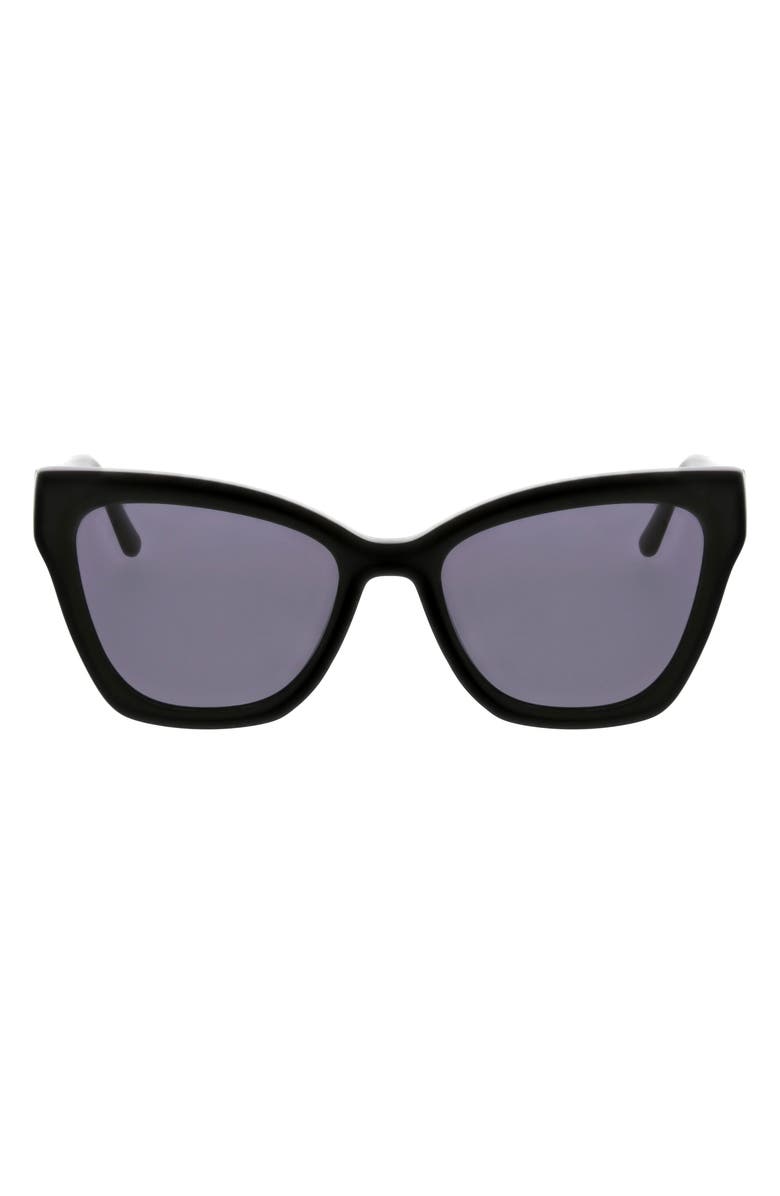Oscar de la Renta Butterfly Cat Eye Sunglasses, Main, color, Black