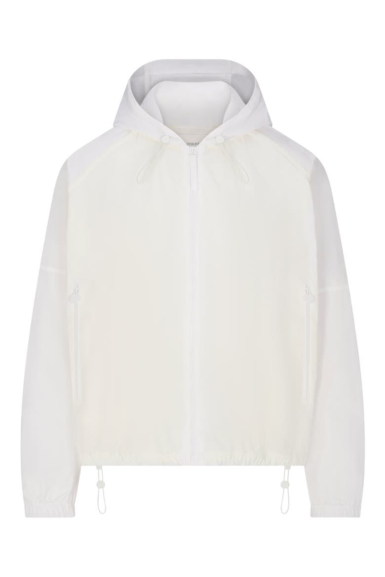 Kaylee Hooded Windbreaker, Main, color, WHITE