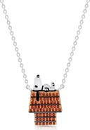Crislu x Peanuts® Snoopy Doghouse Pavé Pendant Necklace