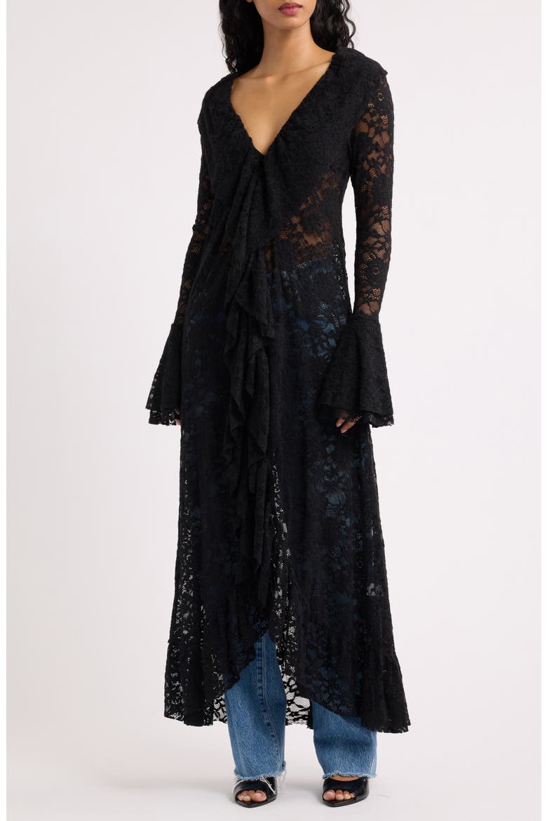 Everything Is Romantic Lace Duster, Main, color, BLACK LACE