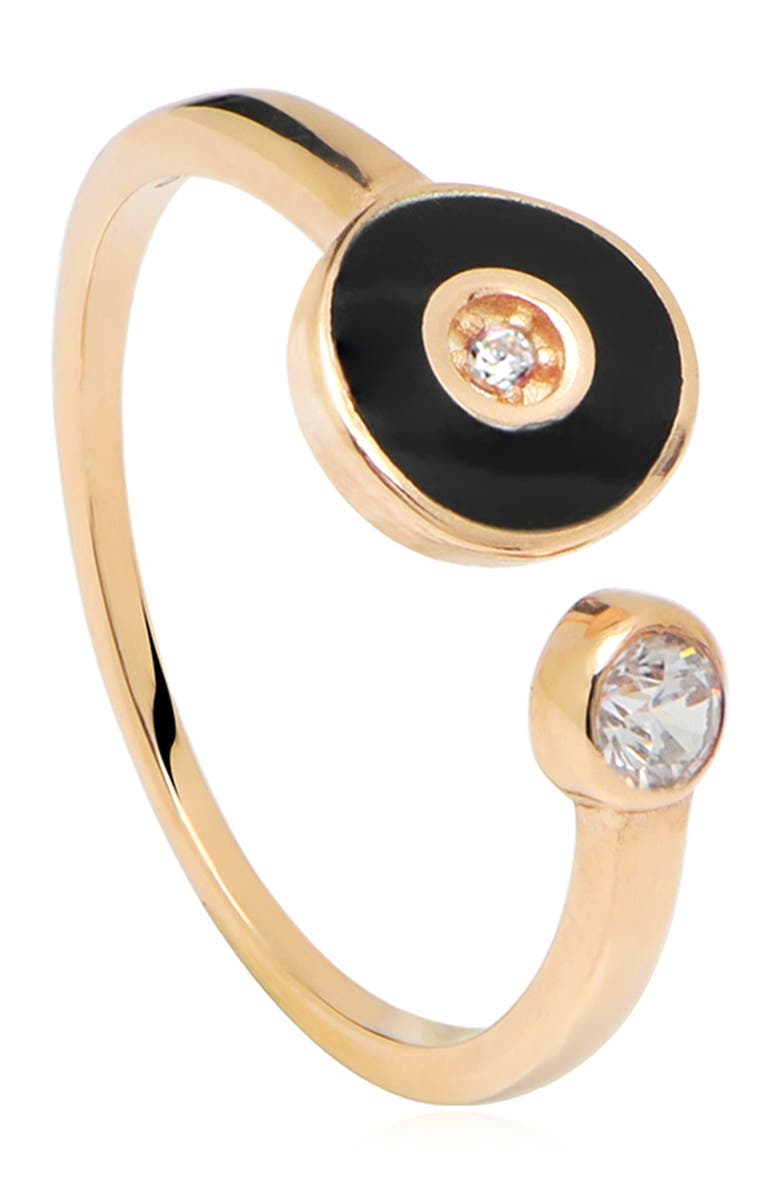 GABI RIELLE Enamel Adjustable Eye Ring, Main, color, 
