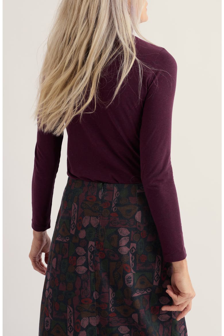 Landing Roll Neck Top, Alternate, color, DARK HELLEBORE
