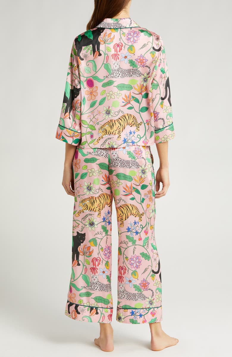 Karen Mabon Big Cats Satin Pajamas, Alternate, color, 