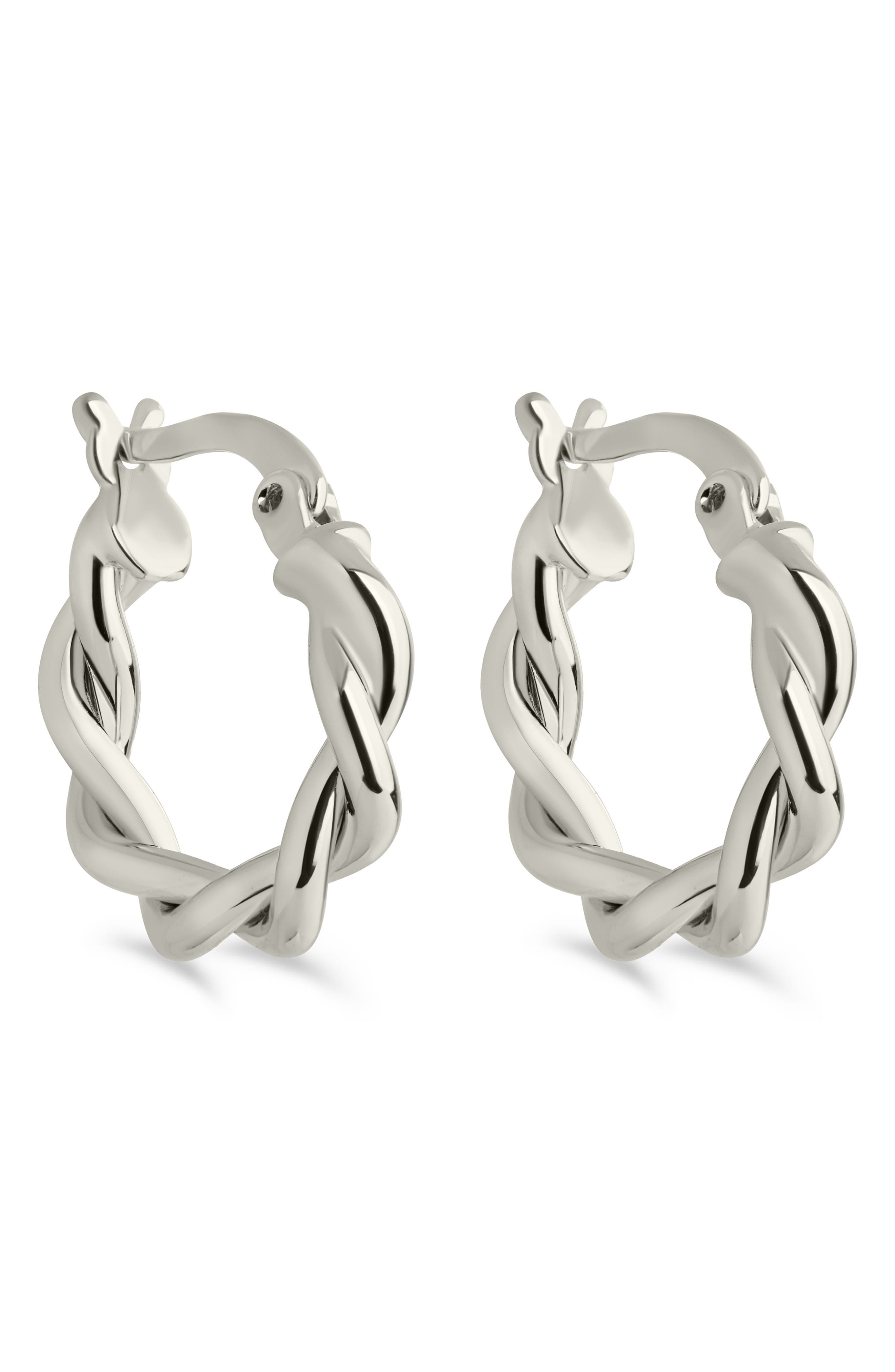 Hazel Twisted Huggie Hoop Earrings