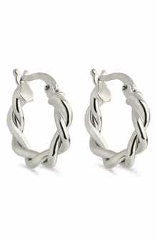 Hazel Twisted Huggie Hoop Earrings