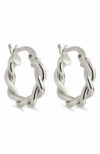 Hazel Twisted Huggie Hoop Earrings