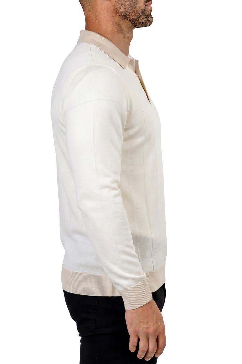 Unknown Eleven Merino Wool Polo Sweater, Alternate, color, WHITE