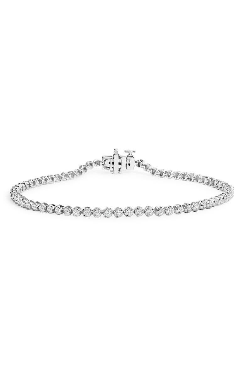 925 Sterling Silver 1.0 Cttw Diamond Tennis Bracelet, Main, color, Silver
