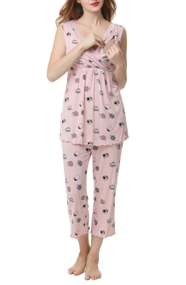 Kimi and Kai Loren Maternity/Nursing Pajamas, Alternate, color, 