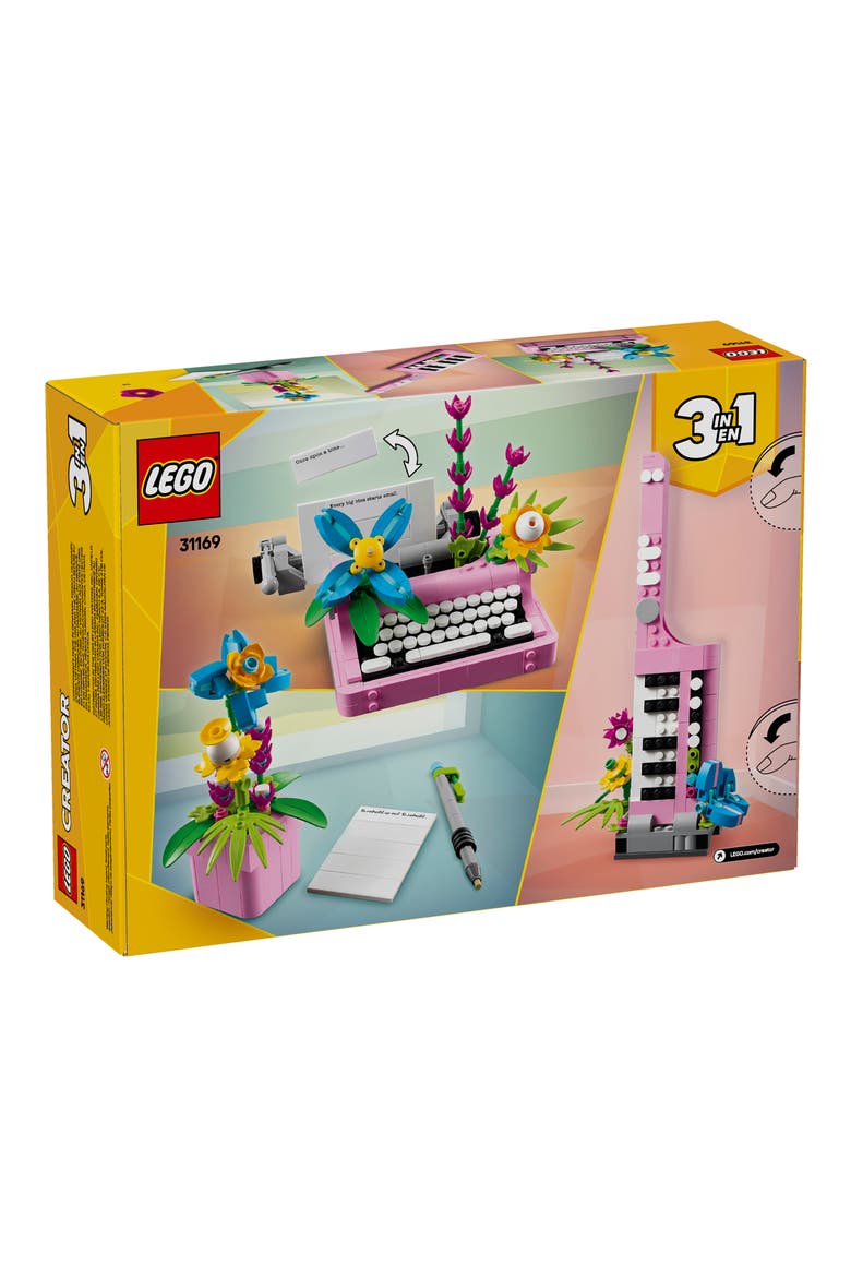 8+ Creator Typewriter with Flowers - 31169, Alternate, color, MULTI