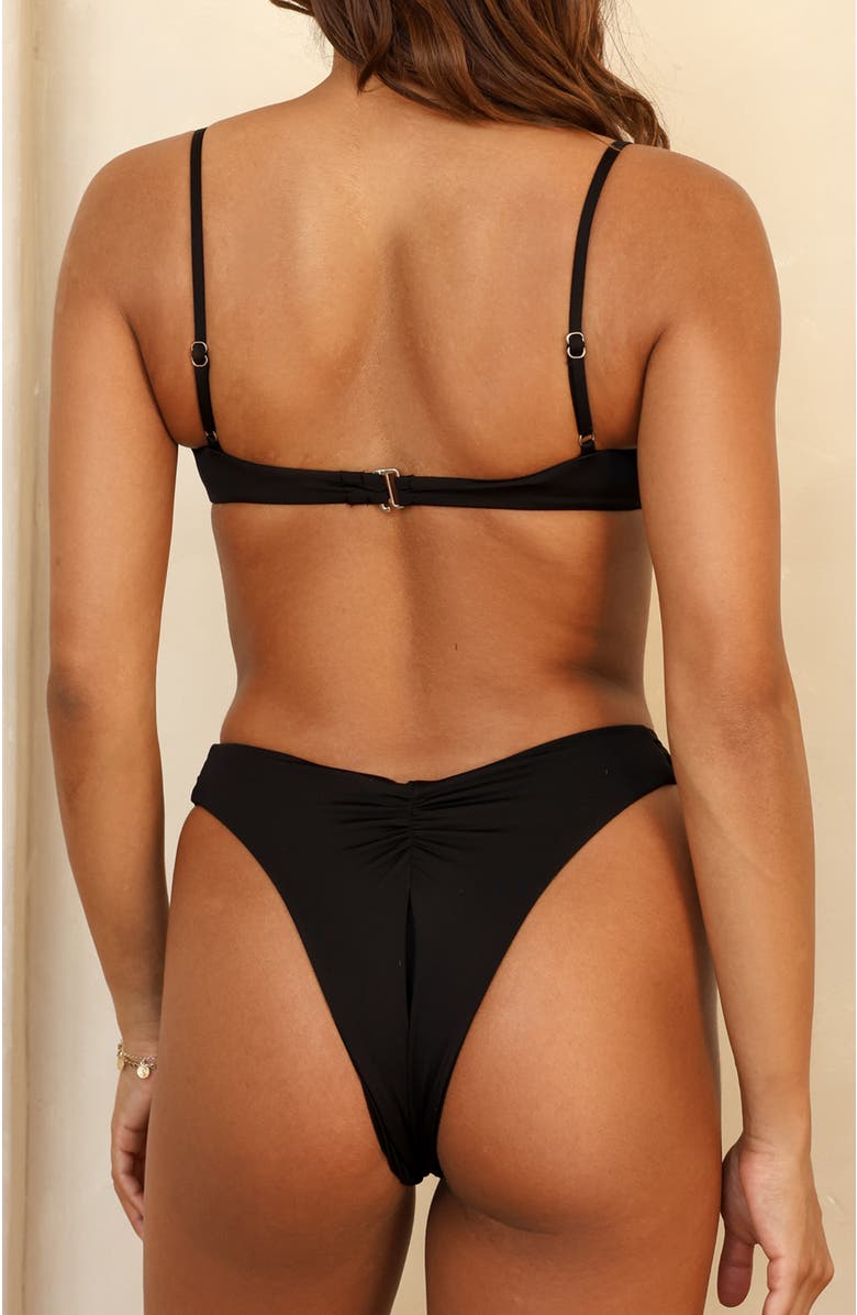 Dippin Daisys Siena Thong Bikini Bottom, Alternate, color, Black