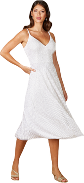 LARA New York Gemma Beaded Tank Midi Dress