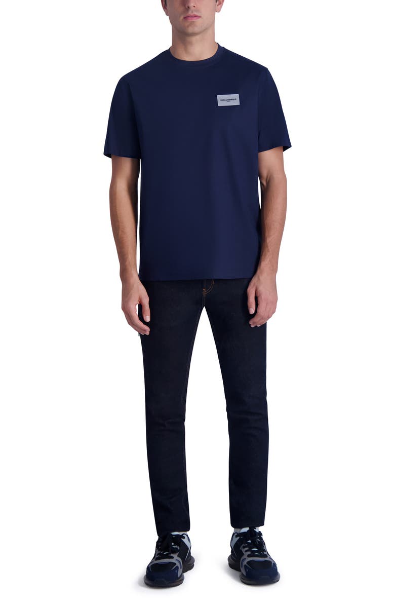 KARL LAGERFELD PARIS Logo Patch T-Shirt, Alternate, color, 