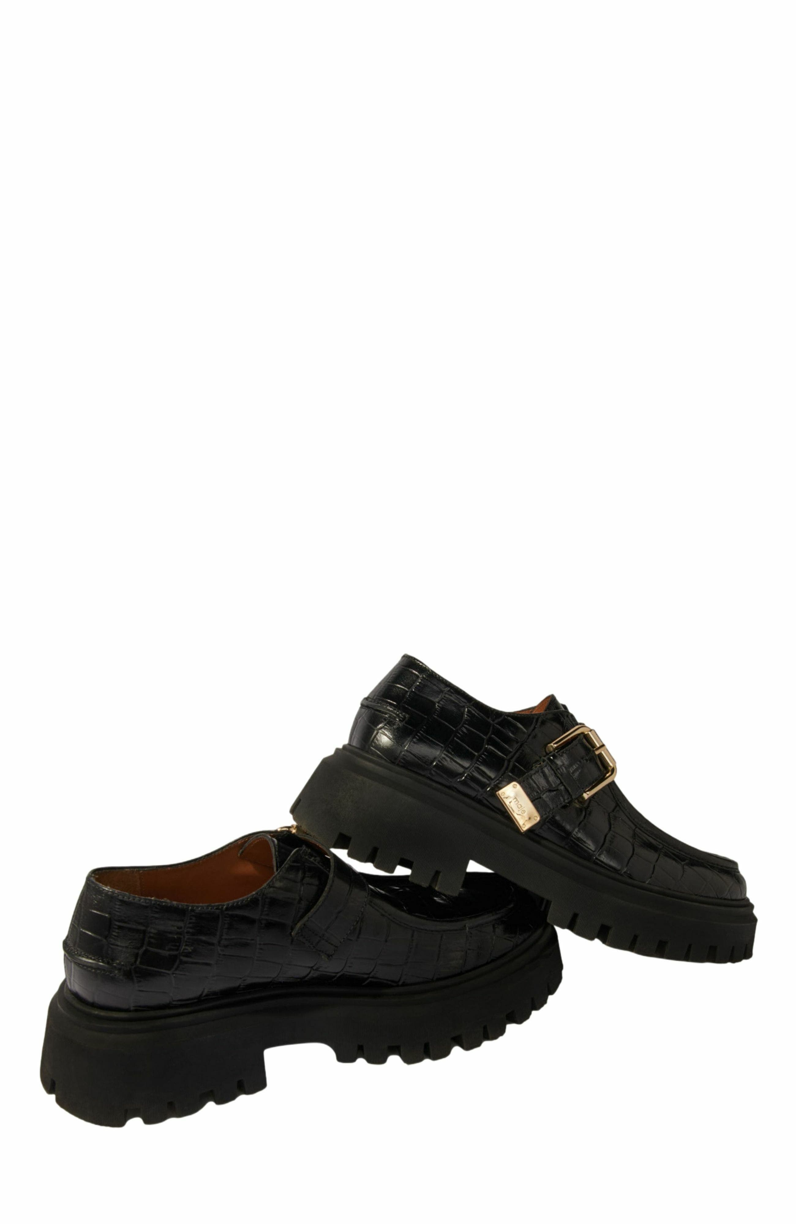 maje Chunky leather Derbies, Alternate, color, 