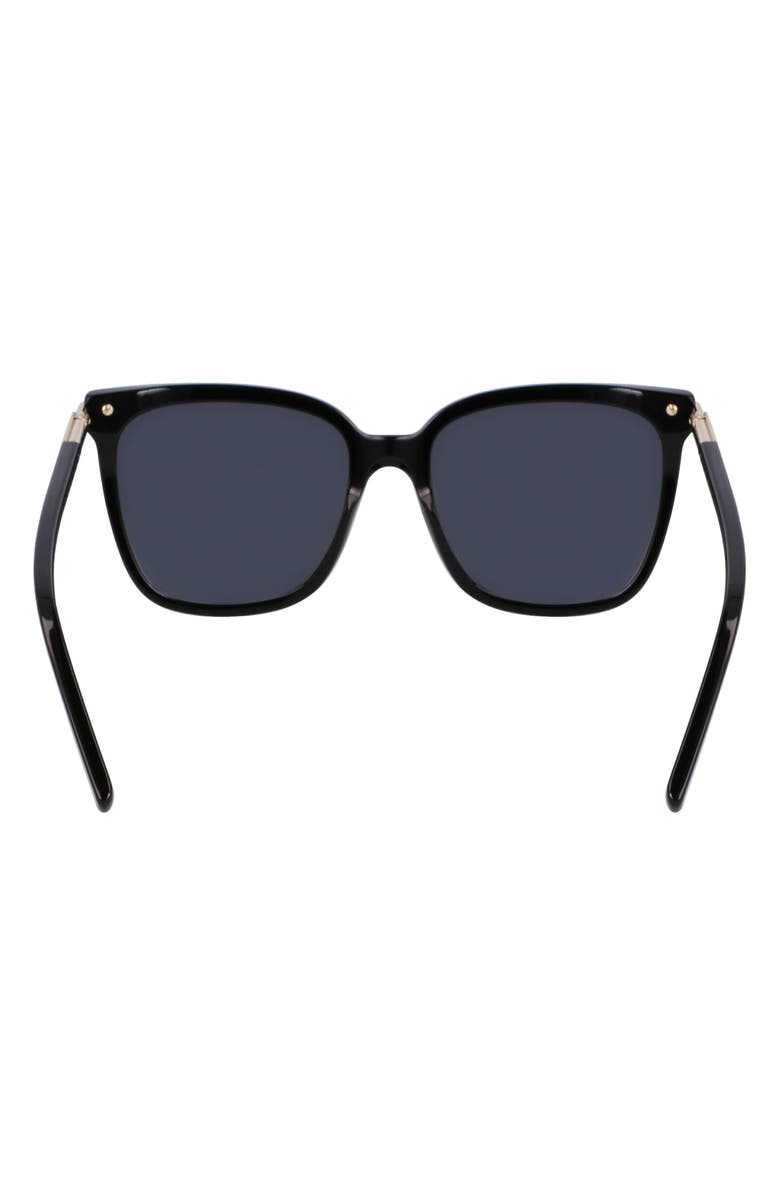 FERRAGAMO Prisma 56mm Modified Butterfly Sunglasses, Alternate, color, Black