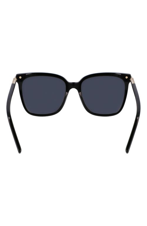 Ferragamo Prisma 56mm Modified Butterfly Sunglasses In Black
