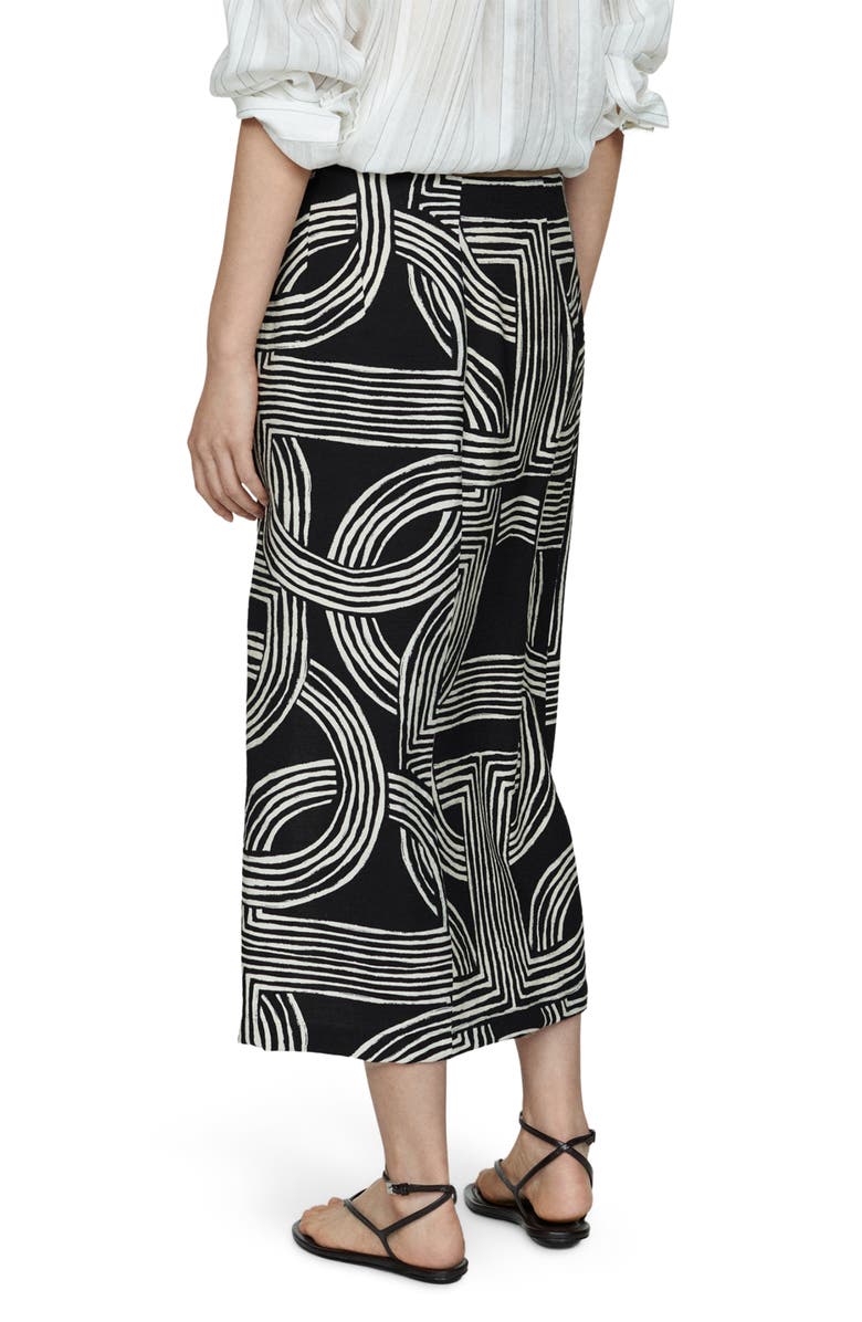 MANGO Print Side Slit Midi Skirt, Alternate, color,