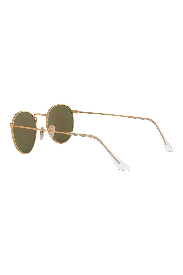 53mm Polarized Round Retro Sunglasses, Alternate, color, BLUE MIR