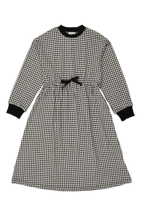 Kids' Gingham Long Sleeve Dress (Toddler)