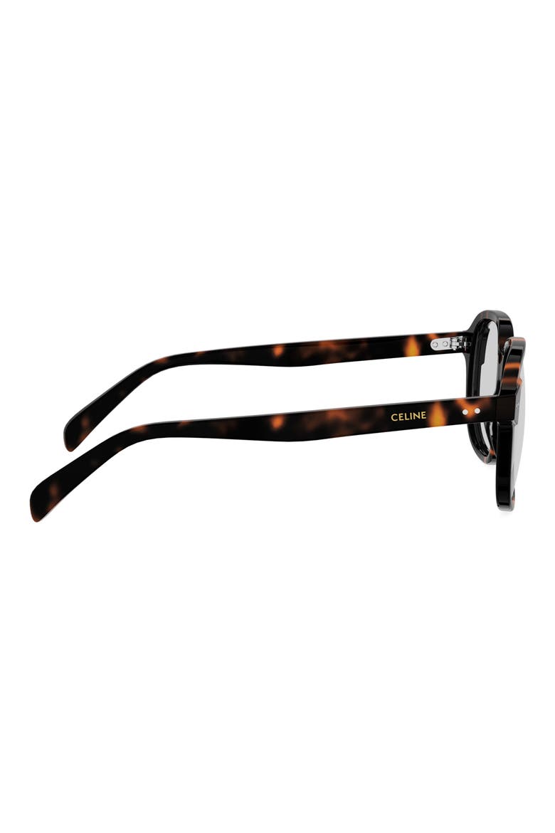 54mm Thin Geometric Optical Glasses, Alternate, color, DARK HAVANA