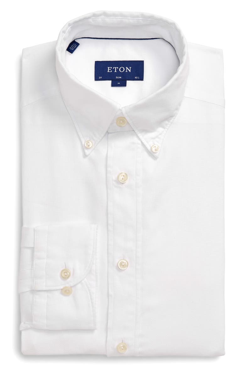 Slim Fit Oxford Shirt, Alternate, color, WHITE