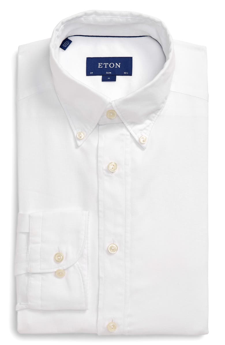 Eton Slim Fit Oxford Shirt, Alternate, color, 