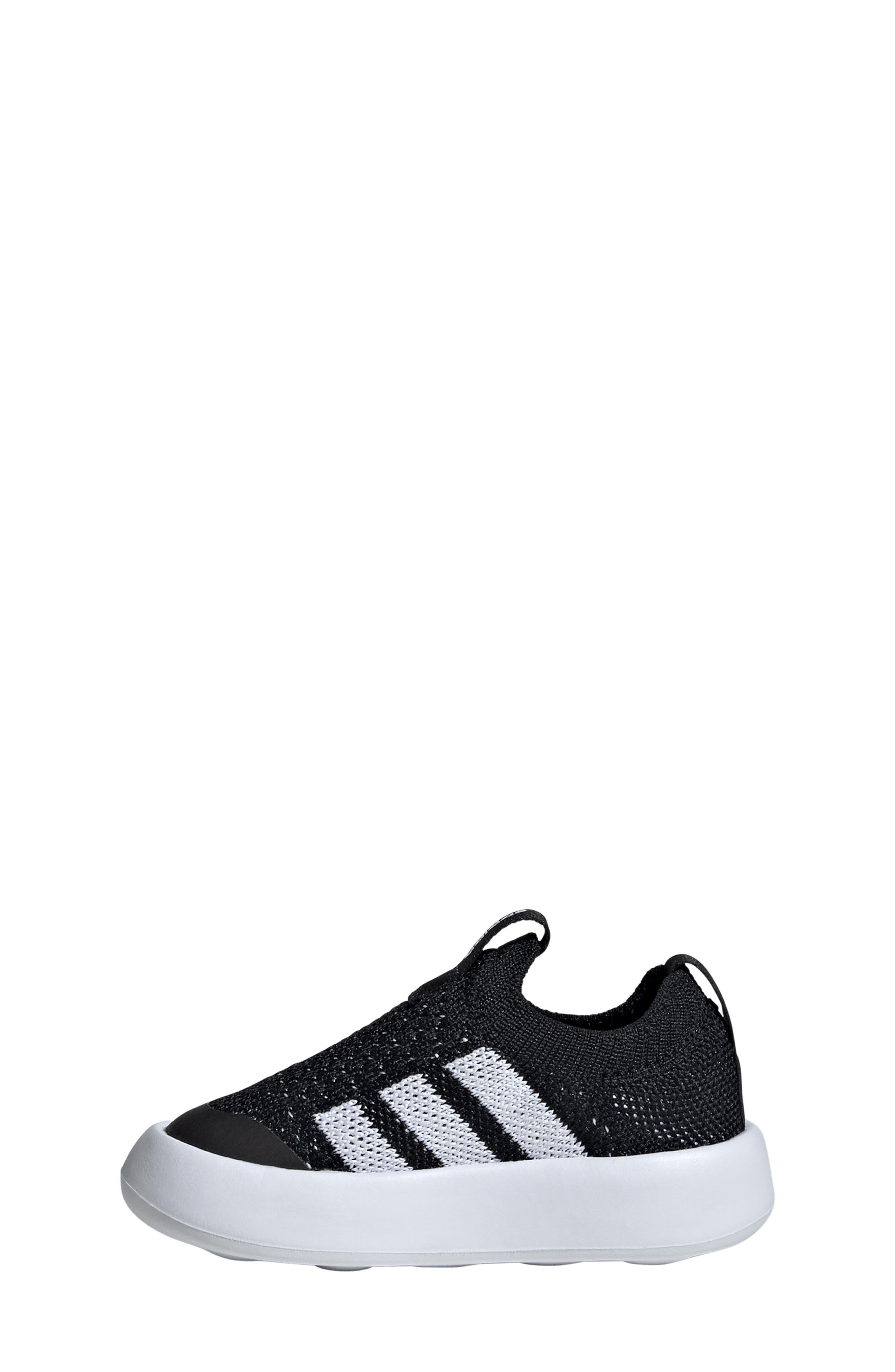 adidas Kids' Bubblecomfy Knit Sneaker, Alternate, color, Black/ White/ Black
