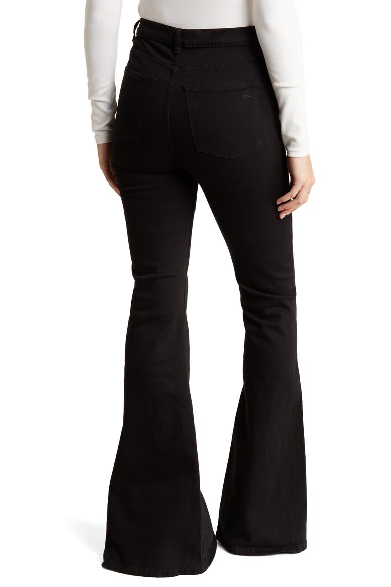 Rachel High Waist Flare Leg Jeans, Alternate, color, RAVEN