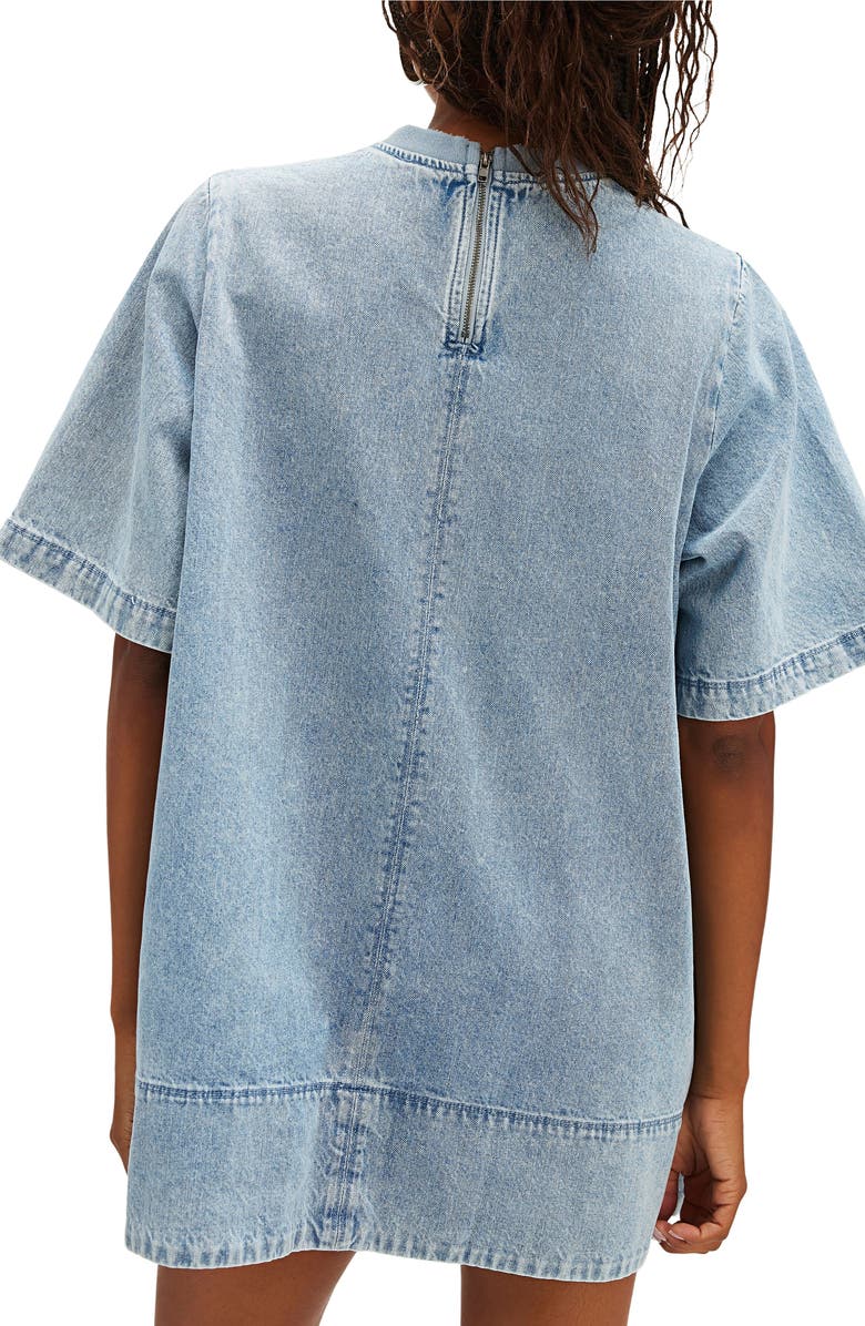 Free People Harlow Denim Minidress, Alternate, color, Vintage