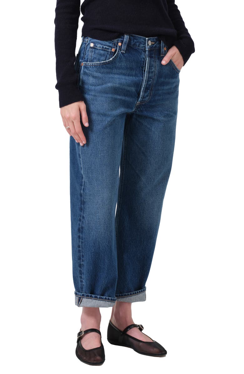 Citizens of Humanity Dahlia Relaxed Crop Bow Leg Jeans, Main, color, Claremont