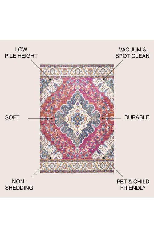 Jonathan Y Bohemian Flair Boho Vintage Medallion Area Rug In Red