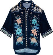 Agua Bendita The Chrissy Long Sleeve Cover-Up Shirt