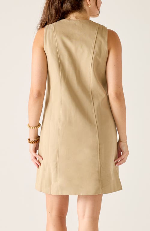 Voyageur By Mersea Luna Button Front Dress In Brown