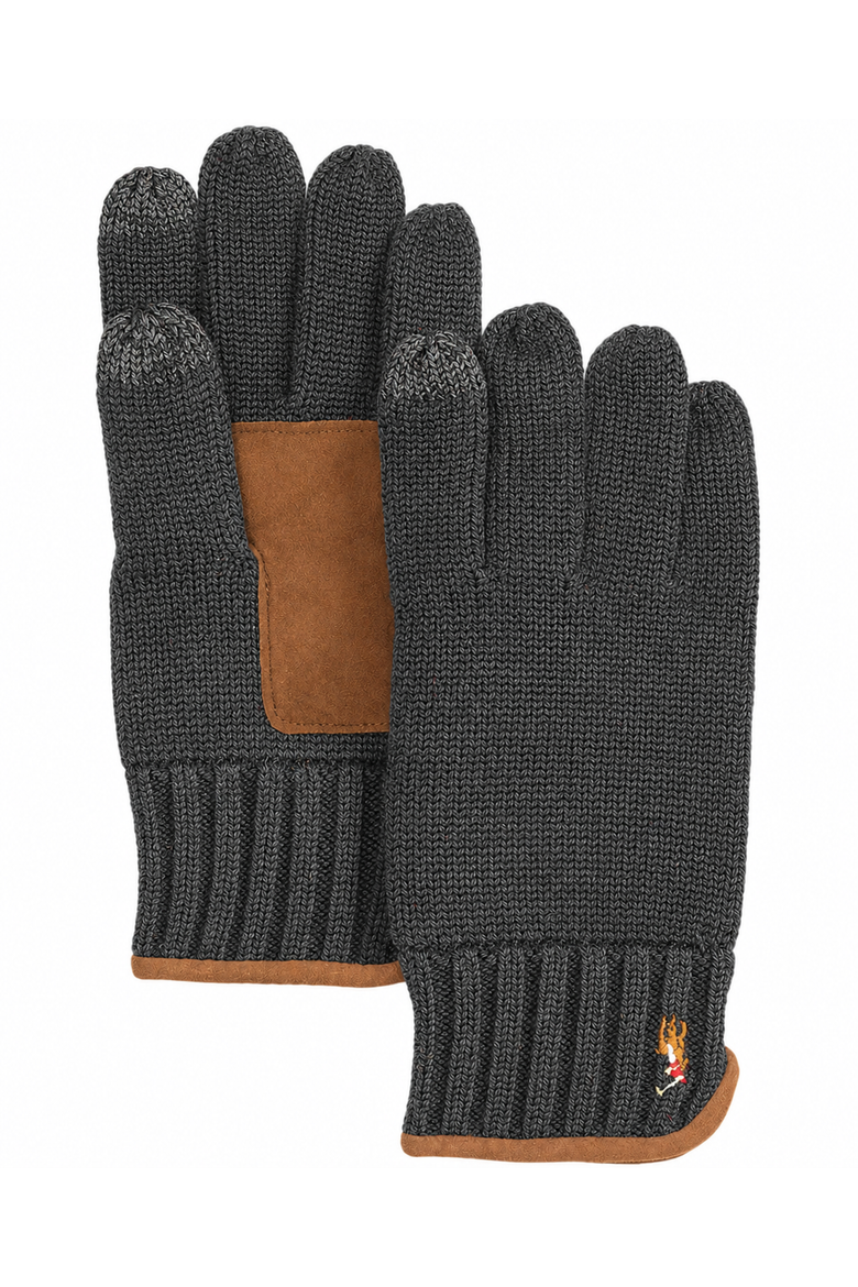 Suede Trim Touch Glove, Alternate, color, Barclay Grey Heather